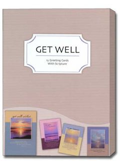 Natures Splendor 12 Boxed Get Well Cards with Scripture