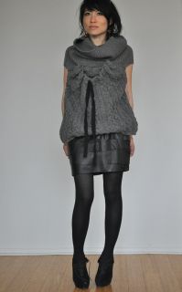 ACNE Roxy Leather Skirt SS 2009 NWT Sz XS 0 F34 IT38 Buttery Lamb