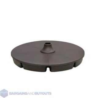 Round Offset Sturdy Resin Umbrella Base in Black Fits 2 1 4D Pole 
