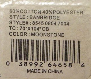   Banbridge Moonstone Color Tablecloth Size 70 x 104 Oblong New