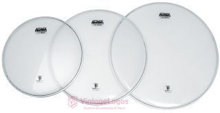 Attack Terry Bozzio 1PLY Clear Tom Drum Heads 12 13 16