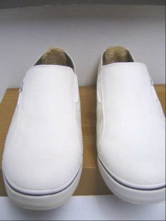 UGG Bracken #3111 Mens canvas Slip ons deck shoes white 13 GUARANTEED 