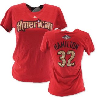 Josh Hamilton 2011 MLB All Star Jersey T Shirt WomenS
