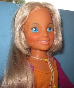 1972 Ideal Crissy Family Doll Brandi Wearing Funky Feathers