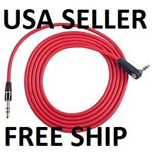 Brand New Replacement Red L Jack Cable Cord for Beats by Dr Dre Studio 