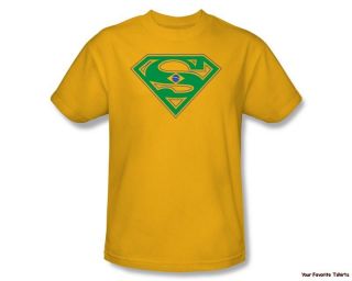Licensed DC Superman Brazil Shield Adult Shirt s 3XL