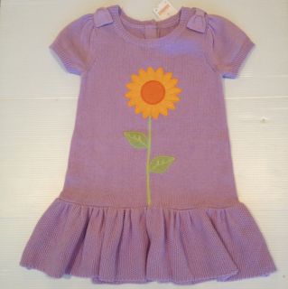 Gymboree Sunflower Smiles Purple Sweater Dress Size 3T