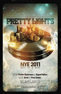 Pretty Lights Broomfield 2011 New Years Concert Poster Electronica 
