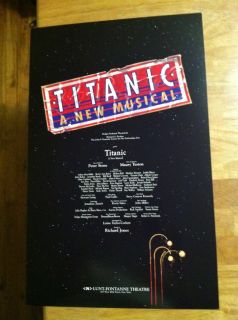 TITANIC Broadway Musical Window Card Poster [Mint Condition] [Original 