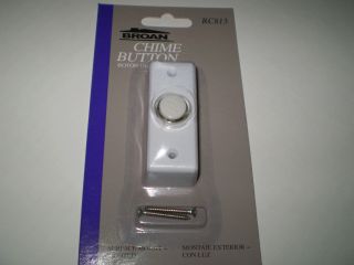 Brand New SEALED Broan Nutone Lighted Pushbutton RC813 Door Bell White 