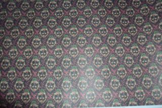   MINIATURE WALLPAPER ON BLACK BACKGROUND ROSES SCALE 1 12 BRODNAX PRINT