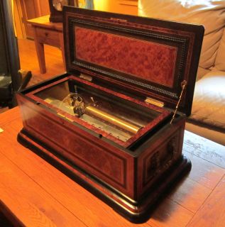 Antique 1876 30 Massive Swiss Cylinder Music Box, 8 Airs Extremely 