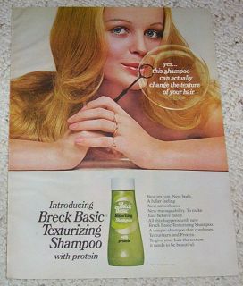 1971 Ad Breck Hair Shampoo Cute Girl Blowing Bubbles Ad