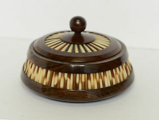 vintage porcupine quill trinket box jewelry box 