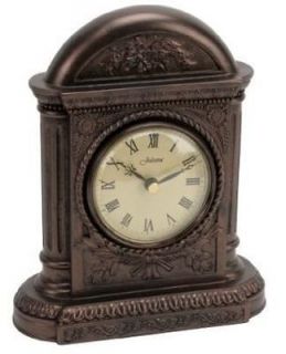 Antique French Collumn table clock Portico Porthaluhr Rose Wood Bronze 