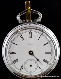Antique Century Watch Company 18S Made in USA Pocket Watch Roman 