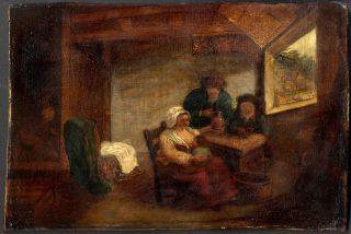 Restaurer Brouwer Interieur Flamand Maternite Brueghel Hals Teniers 
