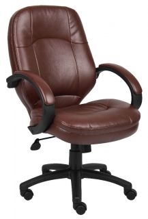 Brown Leather Executive Office Chair B726BN