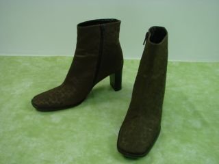 Designer Womens Brown Coach Brianna Ankle Boots Size 7
