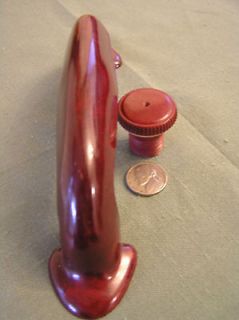 Antique Plum Cherry Bakelite Parts 2qty Record Player Handle & Knob NR