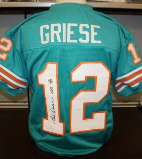 Brian Griese Autographed Miami Dolphins Teal Jersey Authenticated by 
