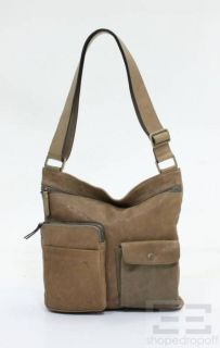 Brunello Cucinelli Tan Leather Pocket Front Crossbody Bag