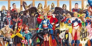   Generations League Alex Ross JLA NEW Signed Giclee Canvas LE 100