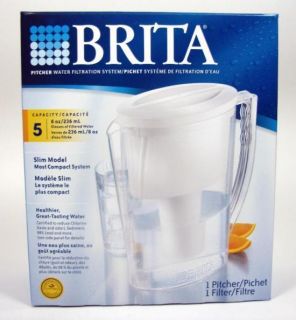 Brita Water Filtration Pitcher Slim Model 40oz New