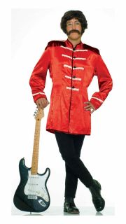 Red Beatles British Invasion Costume Jacket 60s 70s Men Rock Star 