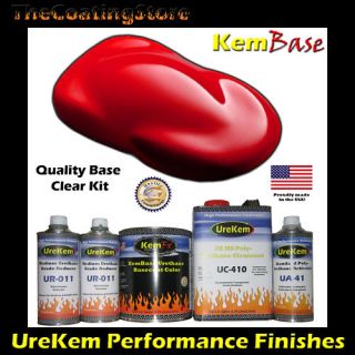 Jalapeno Bright Red Basecoat Clearcoat Auto Body Car Paint Kit Base 