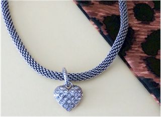 Brighton Beverly Glam Necklace with Swarovski & Silver Heart Charm NWT 