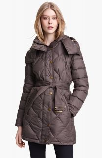 2013 Burberry Brit Quilted Down Puffer Coat Jacket Size M 100 Auth $ 