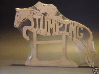 Jumping English Sport Jumper Horse Wood Puzzle Tack Room Toy