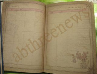   Vintage Retro Diary Schedule Book Daily Weekly Planner Journals