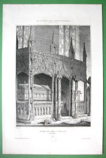 England Tombs in Church of Arundel Superb Litho Print