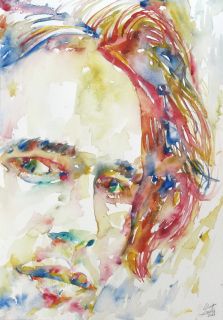 Jeff Buckley Portrait Painting Watercolors Fine Arts Illustration 