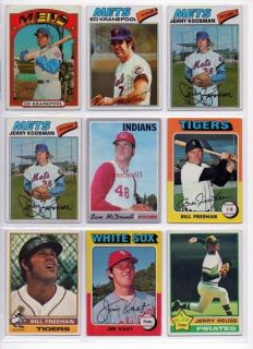 135 Card Vintage Baseball Superstar Lot VG EX Cond Uniform 1964 86 