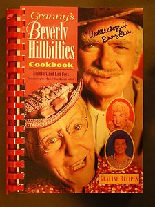   BEVERLY HILLBILLIES SIGNED BUDDY EBSEN TWICE 1994 COOKBOOK EVENT FLYER