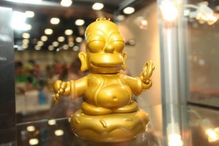   Kidrobot Comic Con Exclusive Simpsons Homer Buddha 6 Golden Ed