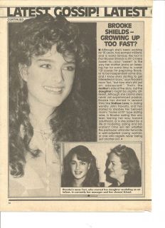 Brooke Shields Full Page Vintage Clipping