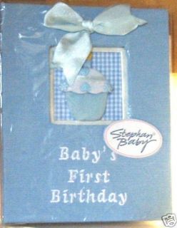 Babys First Birthday Photo Album Brag Book Blue New