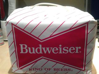 Vintage 1970s Budweiser Beer Six 6 Pack Cooler Vinyl Bag Tote King of 