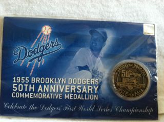 1955 Brooklyn Dodgers 50th Anniversary Medallion