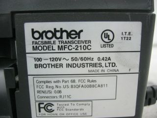 Brother MFC 210C Copy Fax Scan Inkjet USB Printer MFP 012502610830 