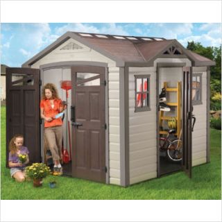 Keter 17190648   Summit 8 x 9 Shed in Brown & Beige