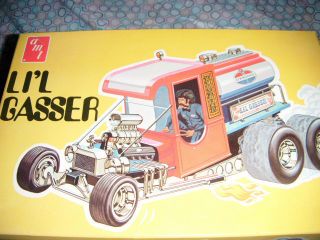 Vintage LiL Gasser Dragster AMT Kit Car Built Model Hot Rod Fueling 