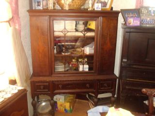 antique dinning room hutch china cabinet  275