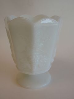 Vintage White Milk Glass Napco Cleveland Jardiniere Flower Pot Vase 