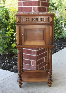 Remarkable Nightstand Henry II French Antique with Marble Top