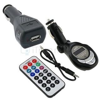   Radio FM Transmitter+Car Adapter Charger Accessory For Apple  iPod